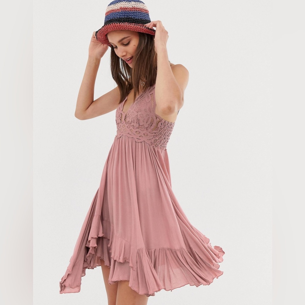 Free People 🌸 One Adella Slip Rose